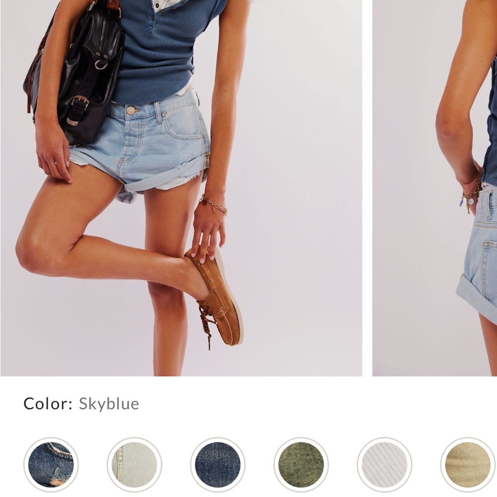 One Teaspoon Sky Blue Jean Shorts
